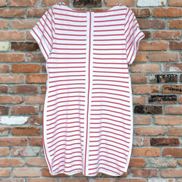Tommy Bahama Size M Cotton Blend Jovanna Stripe Short Sleeve Dress Beach Casual - Picture 7 of 11